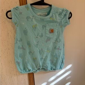 Carhartt Kids Teal Short Sleeve Romper